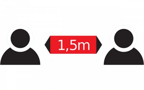 保持社交距离 风险 Social Distance Far Queue